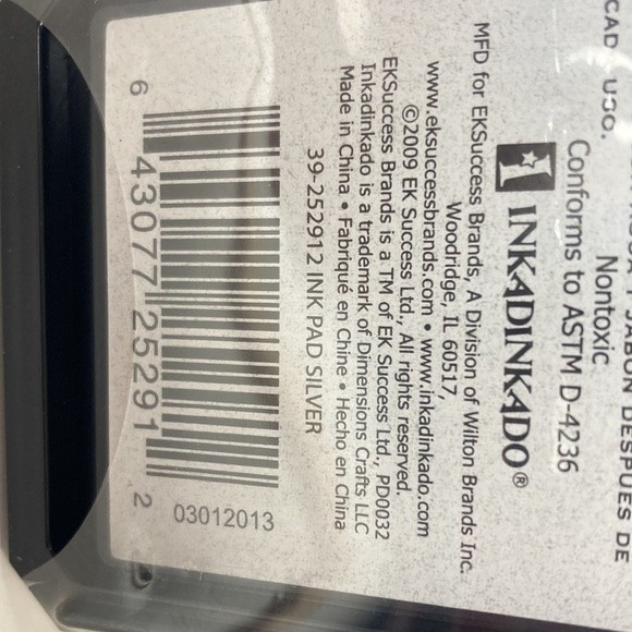 Inkadinkado Pigment Based Ink Stamp Pad Silver Gold 2 Each Crafts - Picture 10 of 13